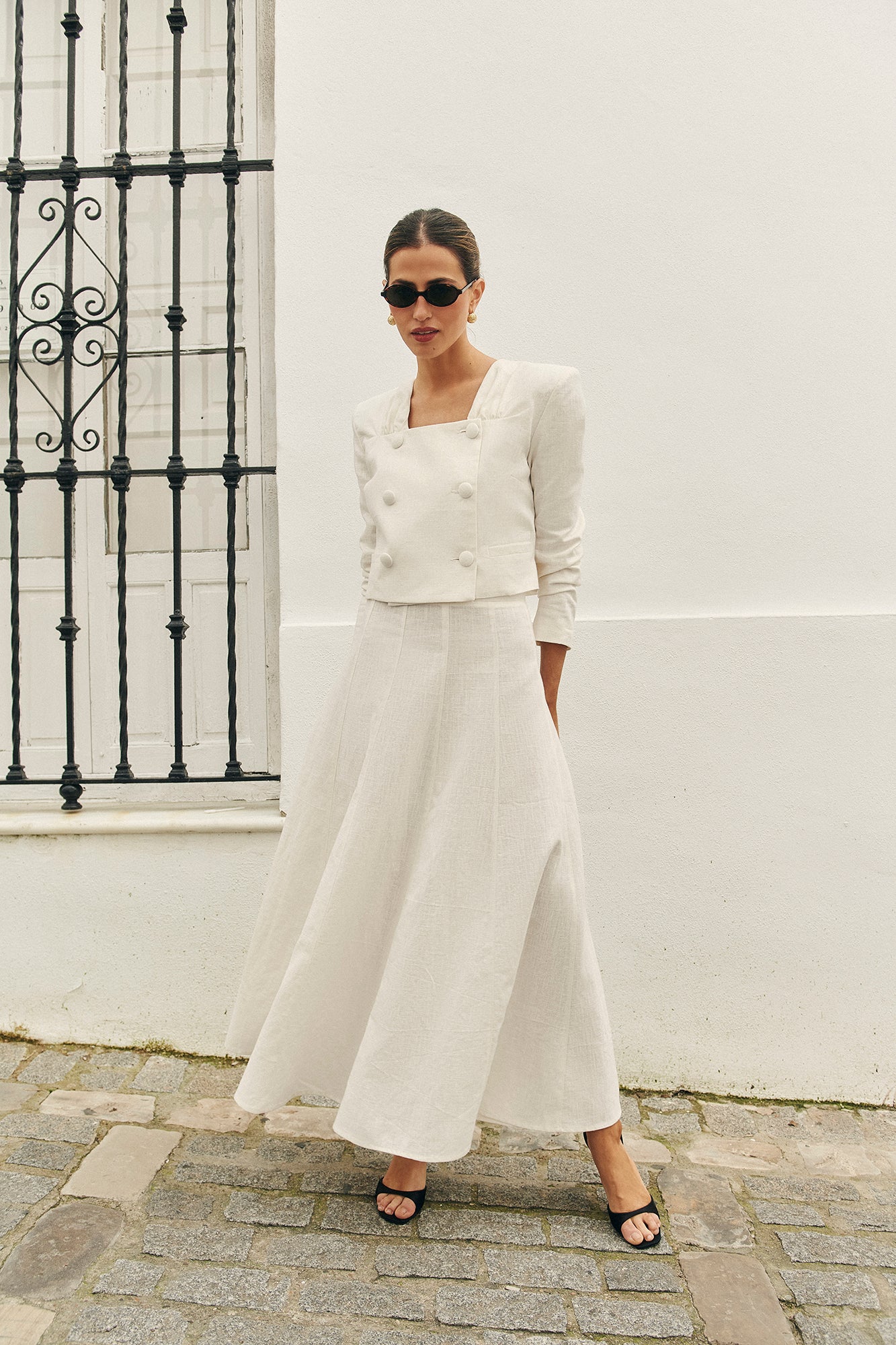 CHAQUETA MARIOLA BLANCO NATURAL