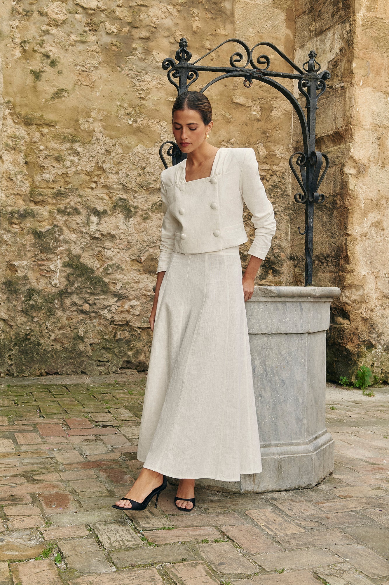 CHAQUETA MARIOLA BLANCO NATURAL