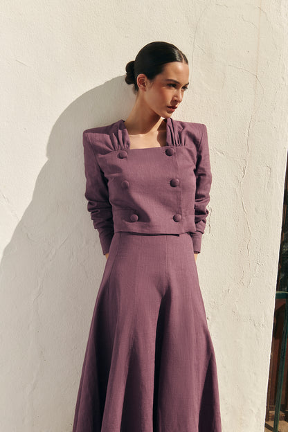 CHAQUETA MARIOLA BERENJENA