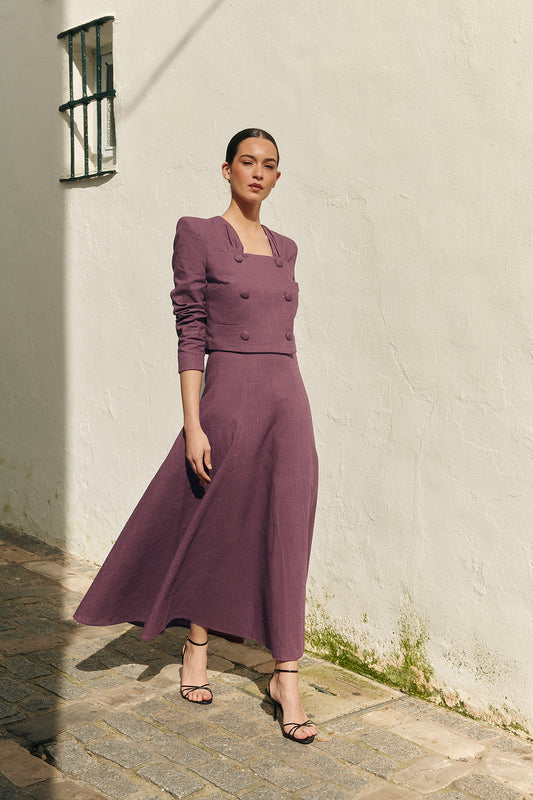 FALDA MARIOLA BERENJENA