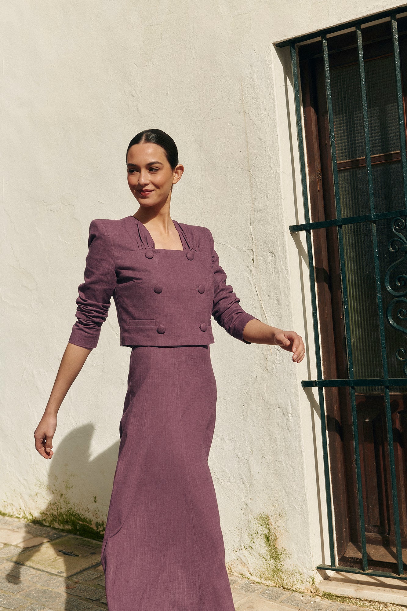 CHAQUETA MARIOLA BERENJENA