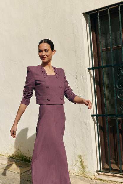 CHAQUETA MARIOLA BERENJENA